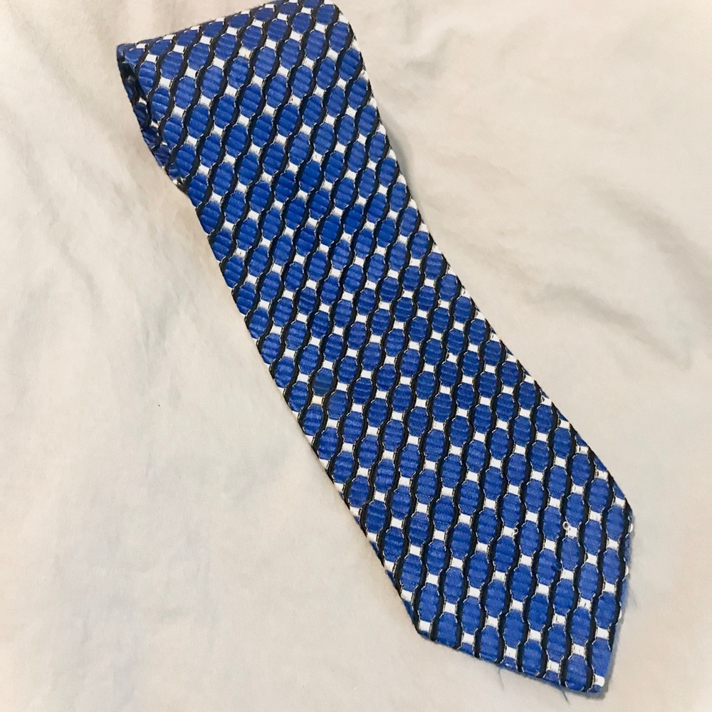 Italian 100% Silk Blue Tie